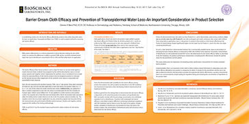 Barrier Cream Cloth Efficacy and Prevention of Transepidermal Water Loss-An Important Consideration in Product Selection