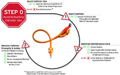 Visual for best practice workflow when using catheters