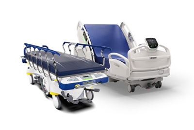 Prime Series smart stretcher and ProCuity connected hospital bed