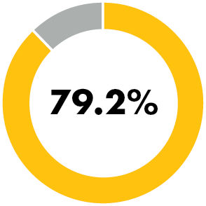 79.2% donut chart
