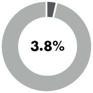 3.8% donut chart