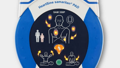 Urządzenie HeartSine samaritan PAD 350P z bliska