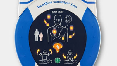 Nahaufnahme des HeartSine samaritan PAD 350P