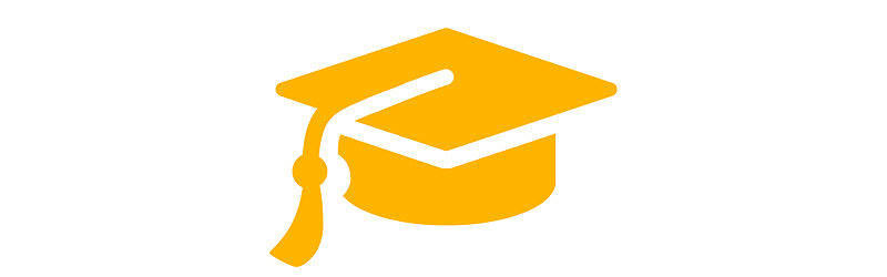 icône d'un chapeau de remise des diplômes