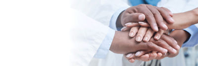 Doctor holding hands