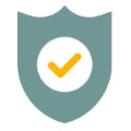 Shield with check mark icon