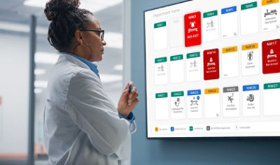 doctor viewing iBed Vision dashboard