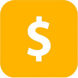 Dollar sign with gold background