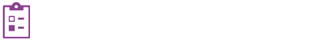 Purple icon of a clipboard