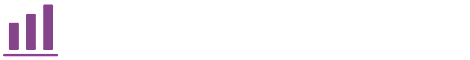 Icono morado de un gráfico de barras