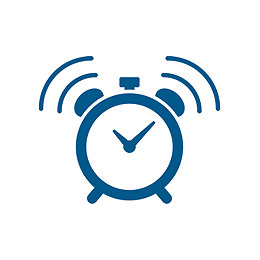 icon of alarm clock ringing