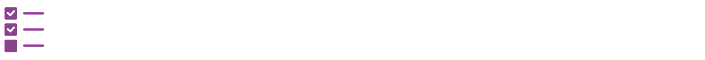 Fioletowa ikona przedstawiająca listę