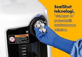 SealShut teknologi, "stänger in" potentiellt smittsamma vätskor