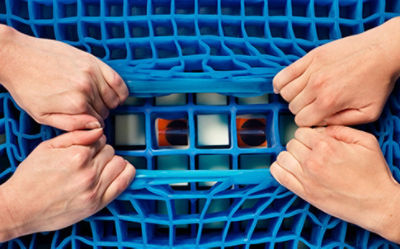 CoreGel technology redistributes patient pressure by buckling and absorbing the patient's weight