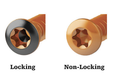 Locking and unlocking screws