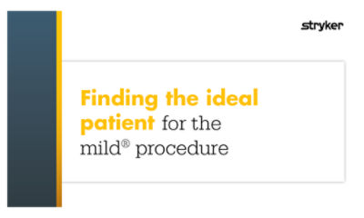 MRI images illustrating characteristics of an ideal mild® procedure candidate