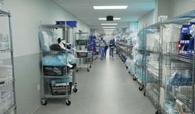  Operating room showcasing an arthroscopic procedure