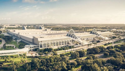Aerial view of Orange Country Convention Center - Orlando, FL