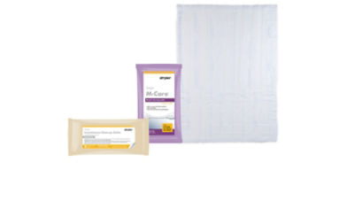 Sage patient cleansing products: Incontinence clean-up, M-care meatal cleansing and M2 Microclimate pads