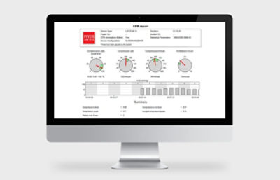 The CODE-STAT data review software is shown on a computer screen with a white background