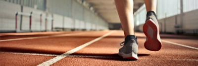 Person running on track