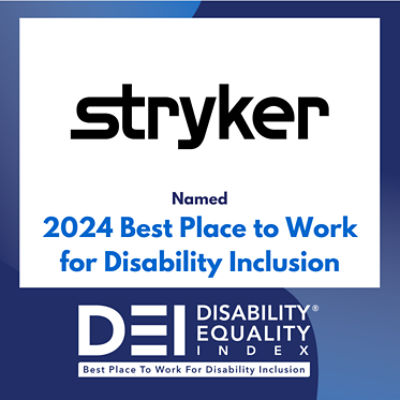 stryker Disability Equality Index award logo 2024