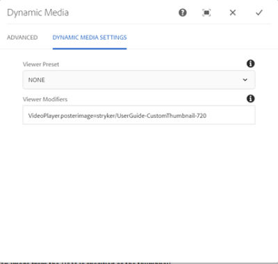 Dynamic Media Settings