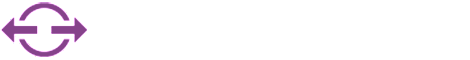 Icône mauve d'un cercle duquel sortent deux flèches dans des sens opposés